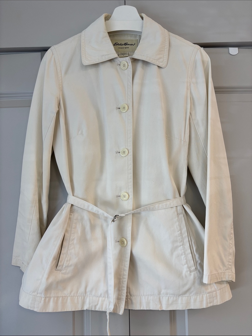 VINTAGE 1990s Eddie Bauer short trench coat S